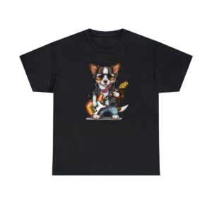Puppy with Guitar, Kids T-shirt, Rock 'n' Roll enthusiast, Jack Russel terrier lover